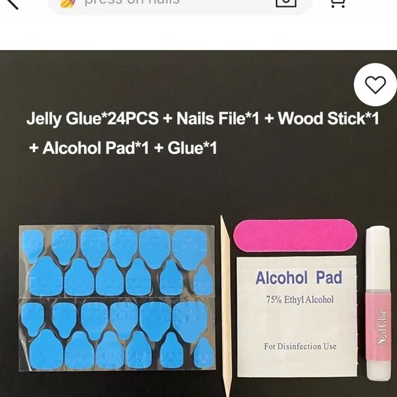 Handmade Ducktail press on nails. New in the box 10 piece - Picture 15 of 16